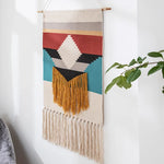 Colorblock Boho Fringe Tapestry