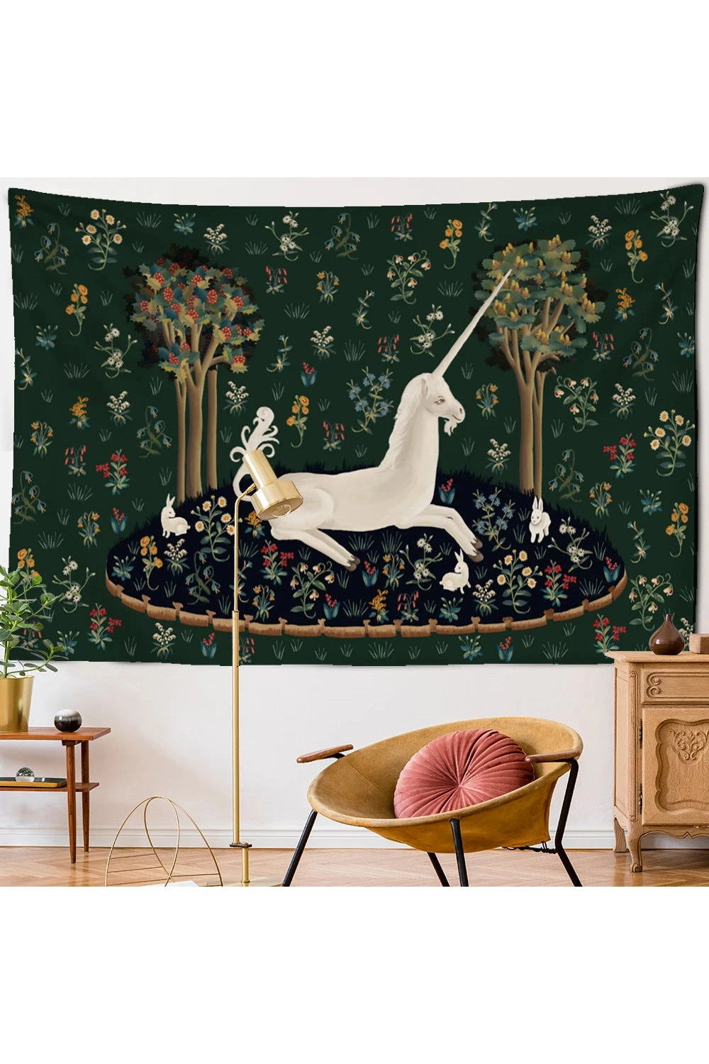 The Unicorn In Captivity Wall Tapestry Cover Beach Towel Picnic Yoga Mat Home Decoration Animal Wall Covering