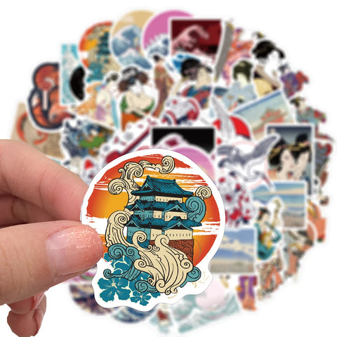Japanese Art Hoe Scrapbooking Stickers