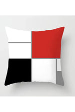 Red Geometric Fashion Pillow Case