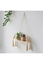 Macrame Wall Hanging Shelf Tassel