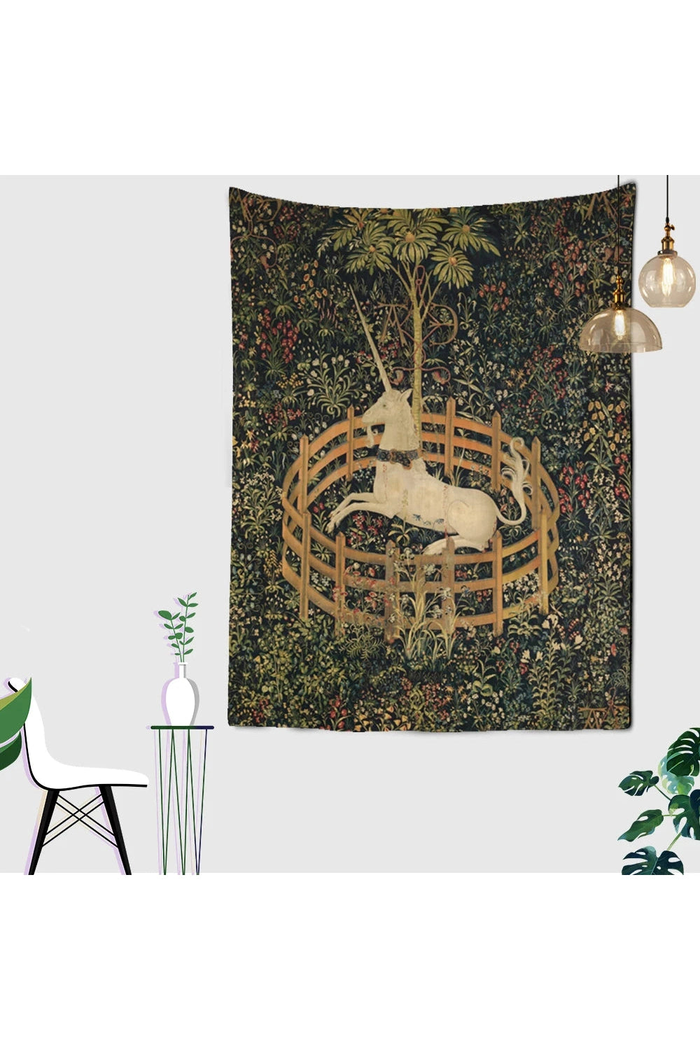 The Unicorn In Captivity Wall Tapestry Cover Beach Towel Picnic Yoga Mat Home Decoration Animal Wall Covering