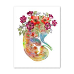 Anatomy Flower Canvas Poster