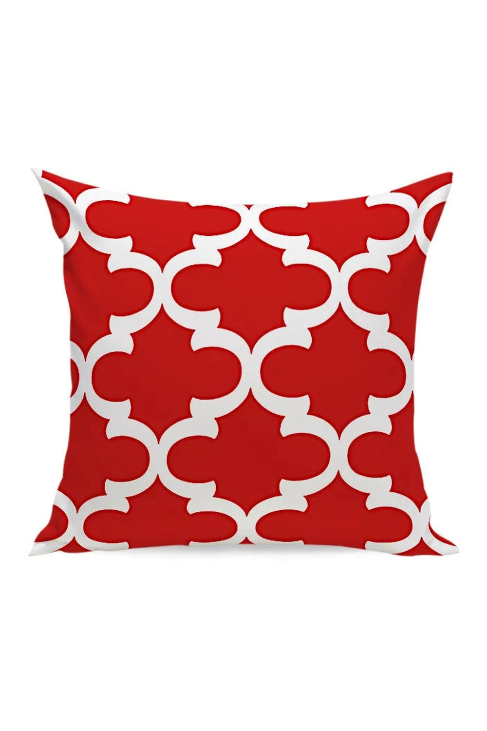 Red Geometric Fashion Pillow Case