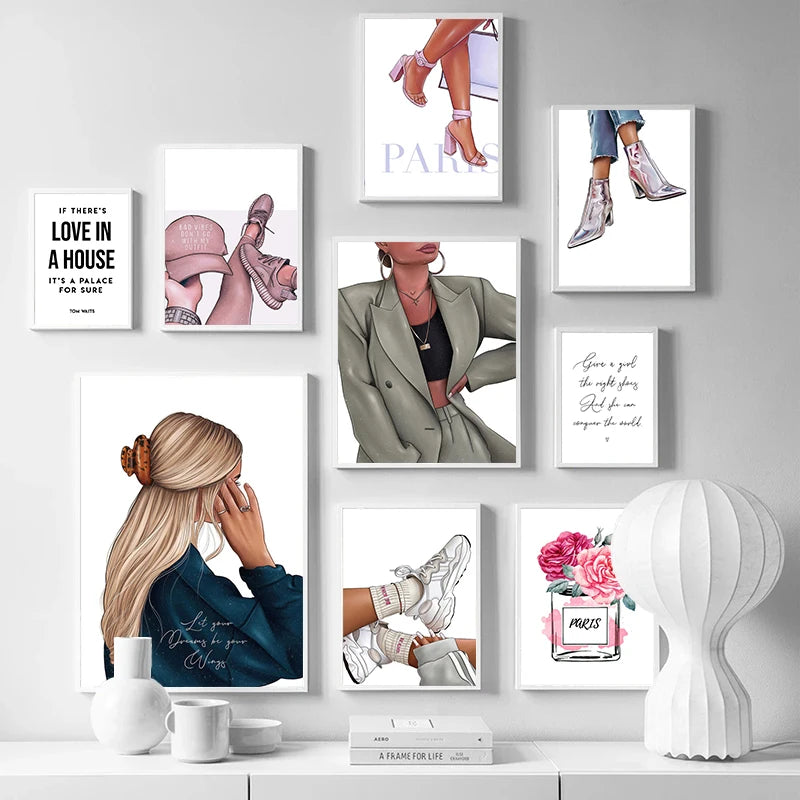 Fashion Girl Canvas Poster