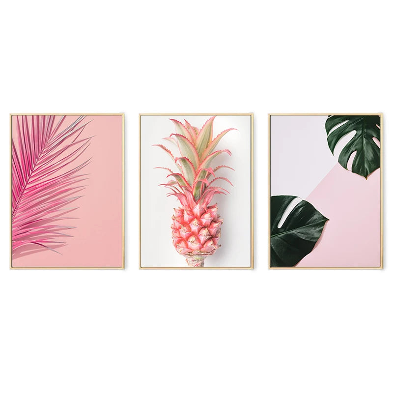 Pink Pineapple Canvas Poster