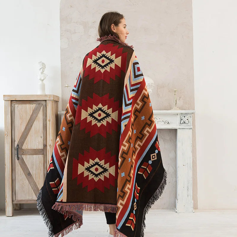 Southwestern Boho Geometric Blanket