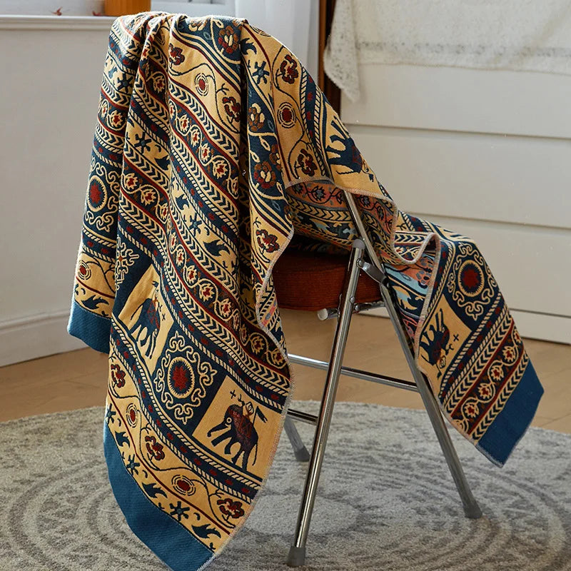 Vintage Paisley Print Blanket