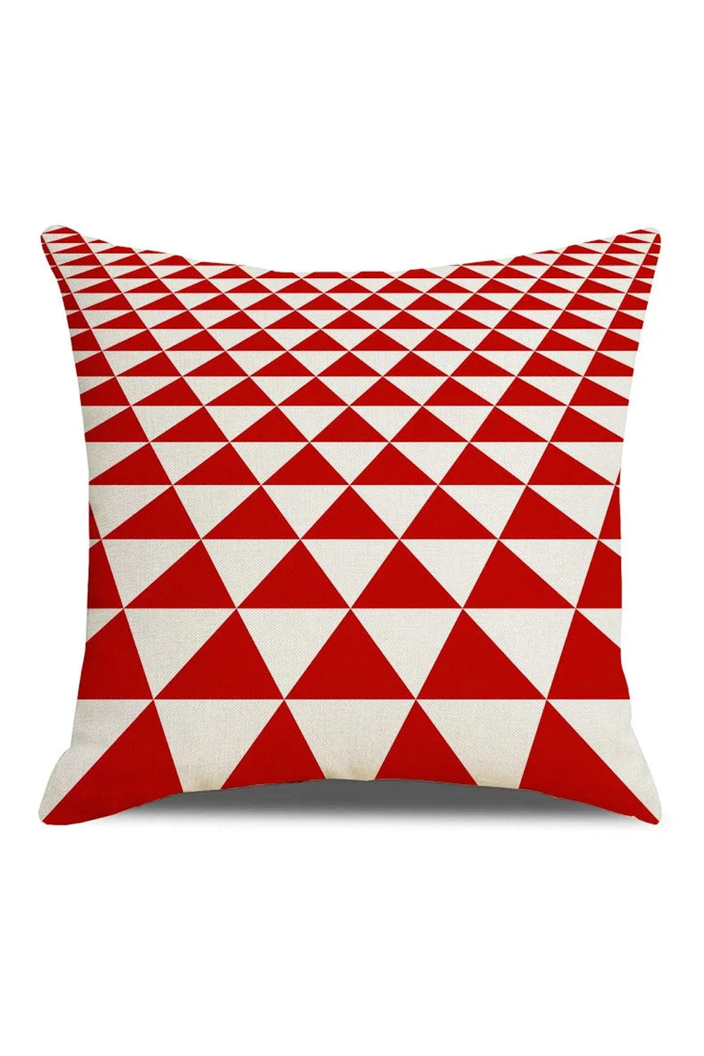 Red Geometric Fashion Pillow Case