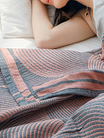 Tranquil Waves Geometric Blanket