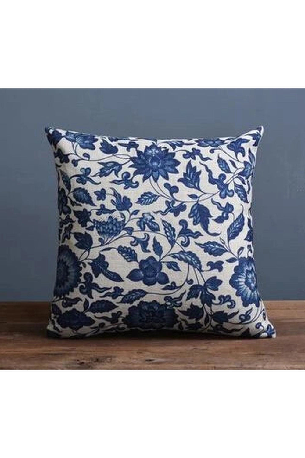 Porcelain Floral Sofa Pillow Case