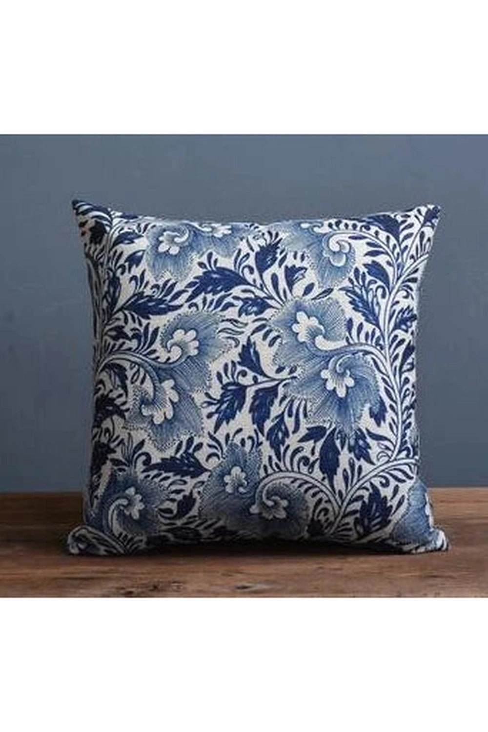 Porcelain Floral Sofa Pillow Case