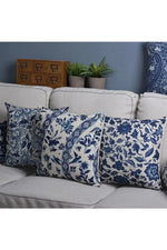 Porcelain Floral Sofa Pillow Case