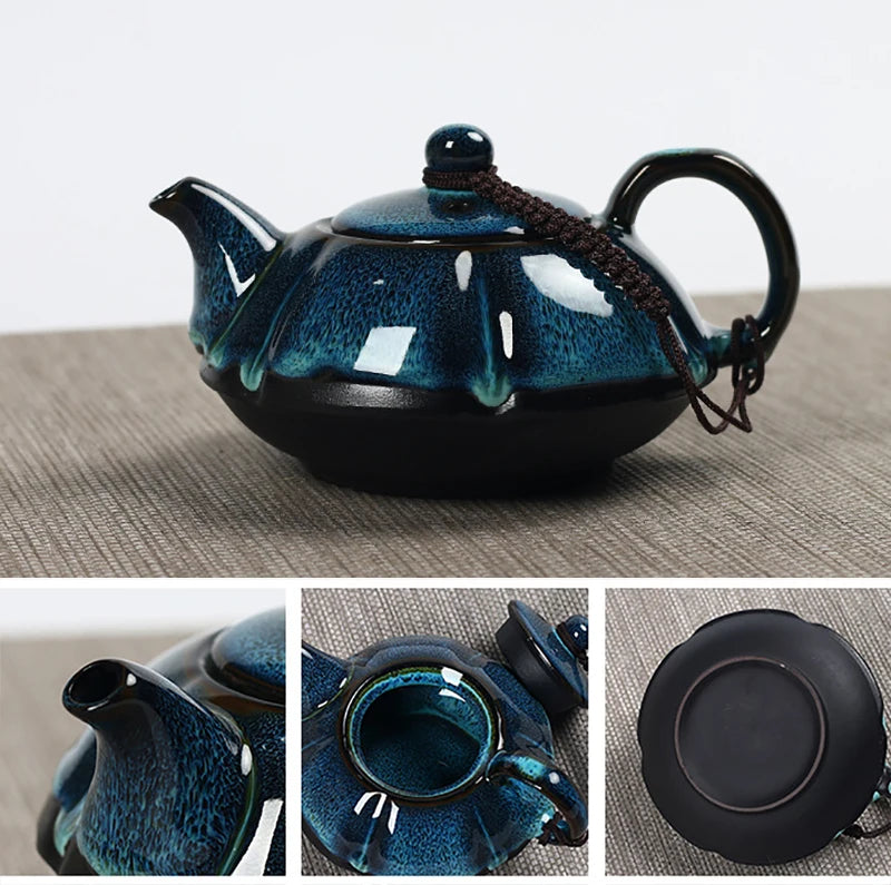 Deep Blue Handcrafted Teapot