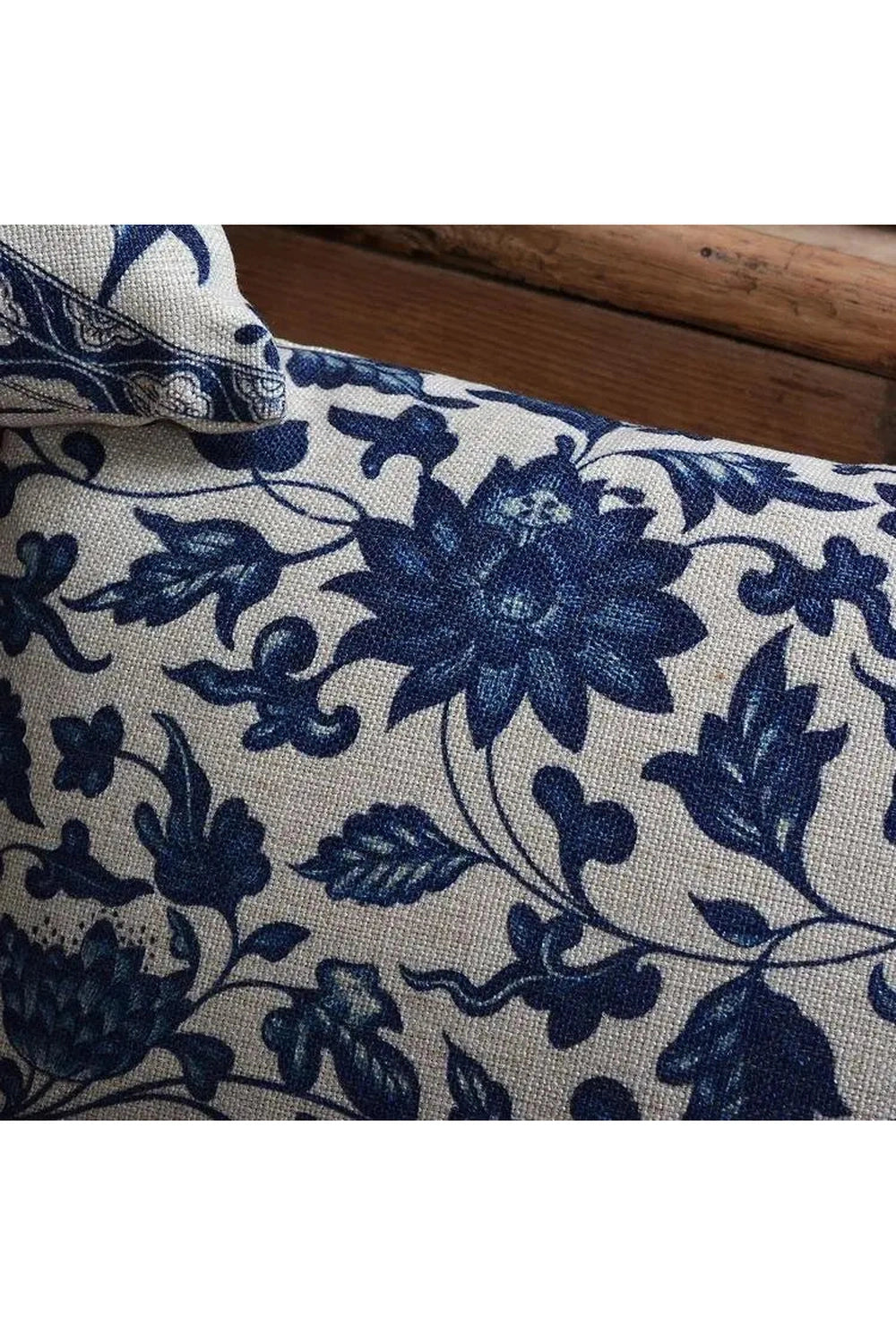 Porcelain Floral Sofa Pillow Case