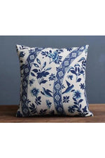 Porcelain Floral Sofa Pillow Case