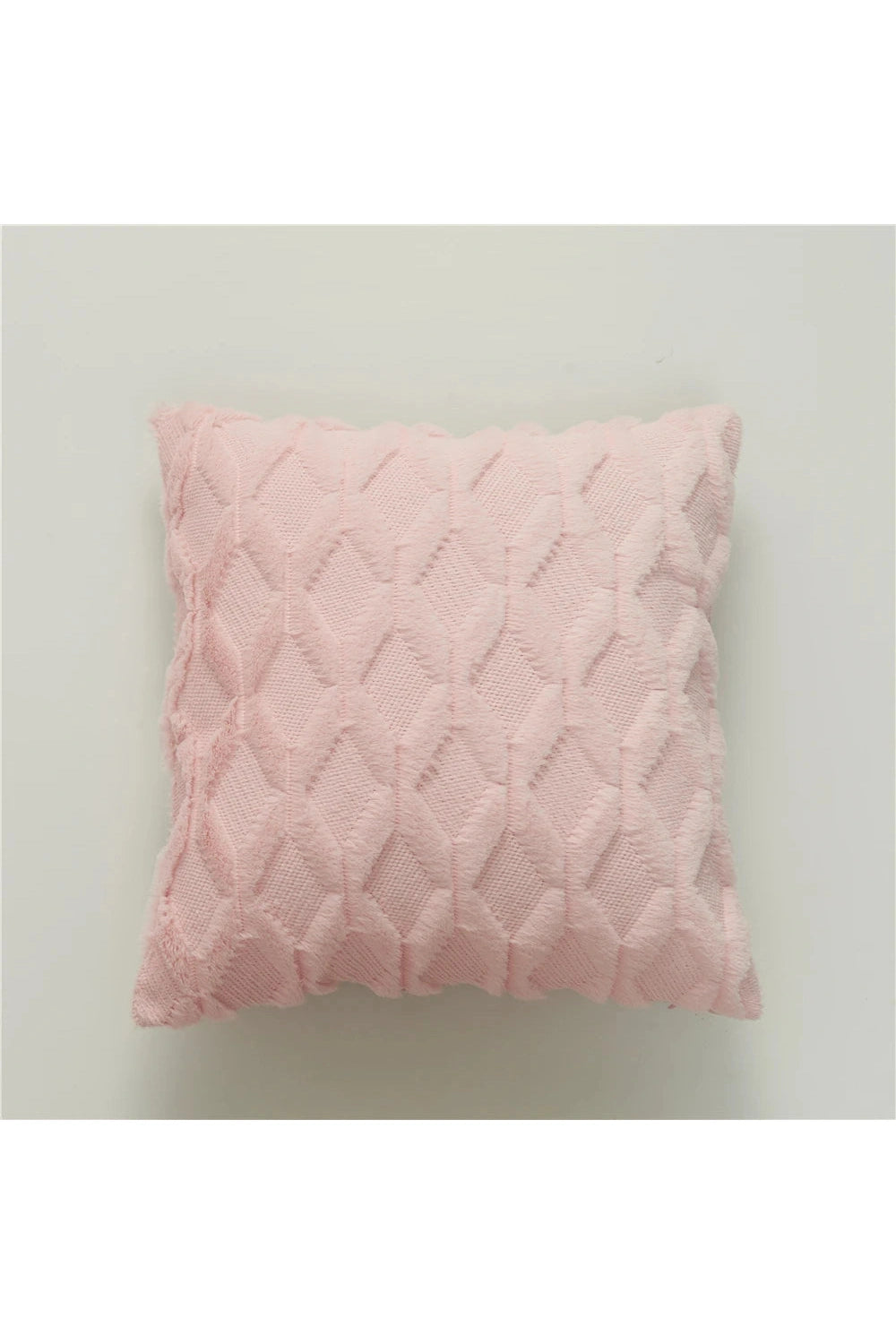 Plush Geometric Sofa Pillow Case