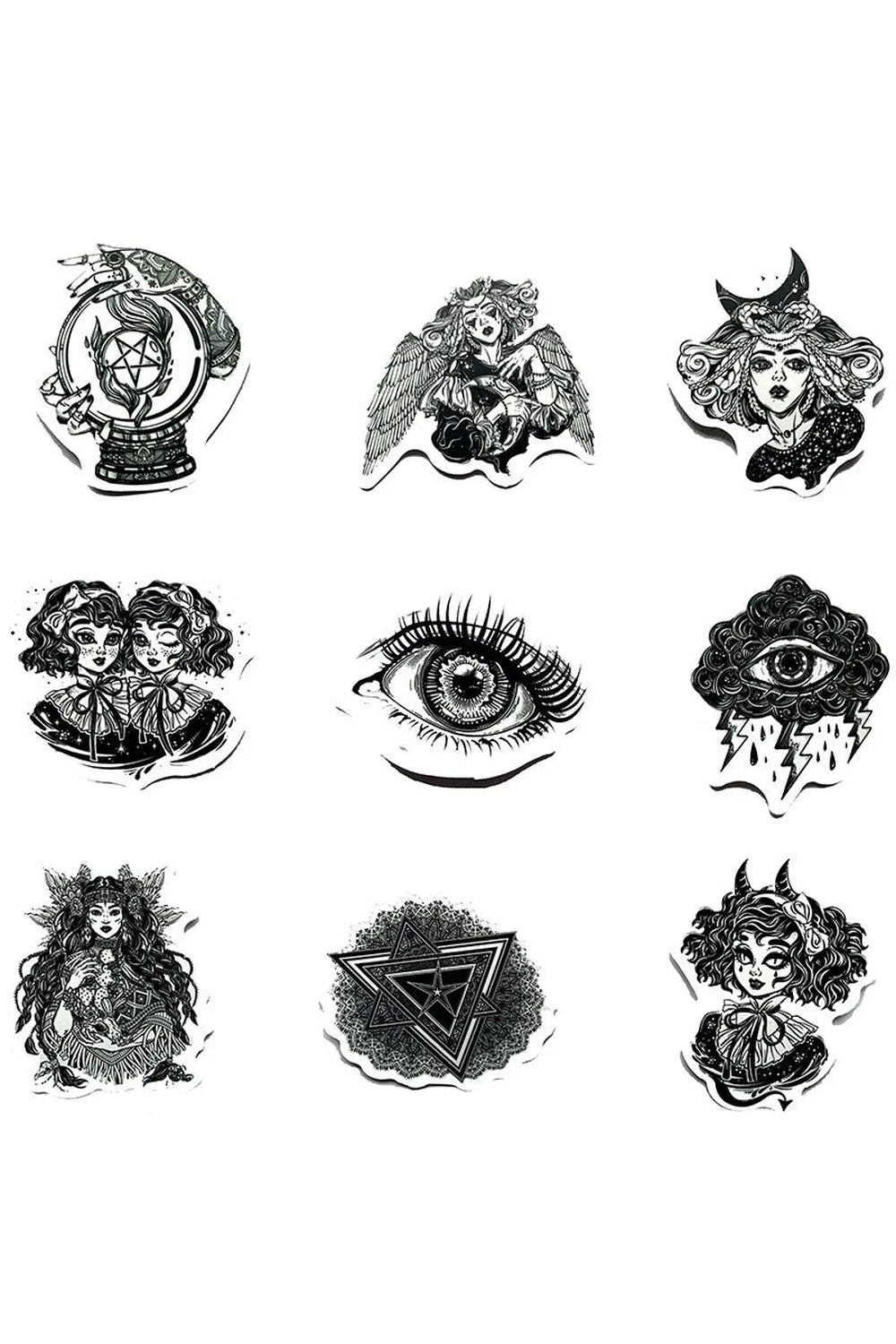 Black White Gothic Scrapbooking Stickers