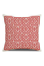 Red Geometric Fashion Pillow Case