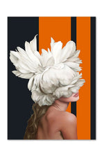 Floral Lady Canvas Poster