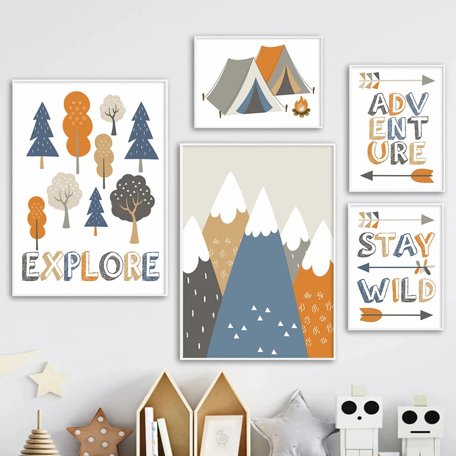 Mountain Adventure Canvas Poster