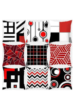 Red Geometric Fashion Pillow Case