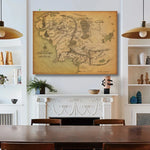 Middle Earth Map Canvas Poster