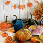 Velvet Harvest Pumpkin Cushion Set