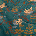 Floral Bird Garden Throw Blanket