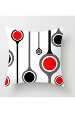 Red Geometric Fashion Pillow Case