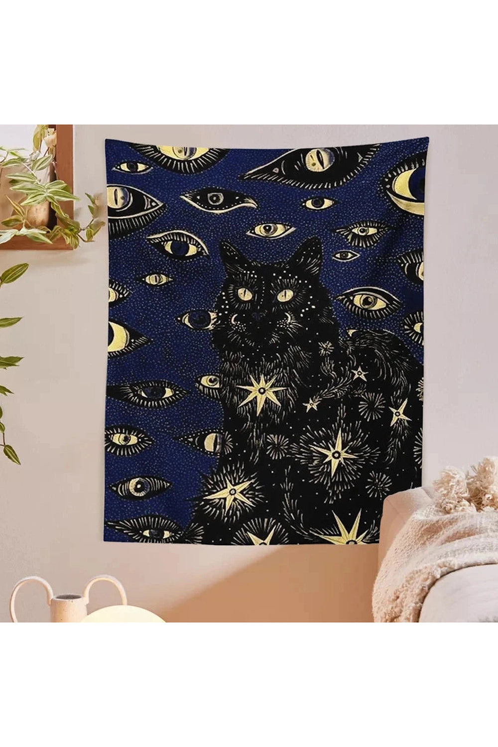 Witchcraft Cat Tapestry