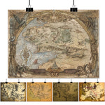 Middle Earth Map Canvas Poster