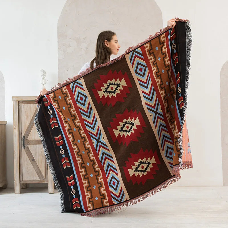 Southwestern Boho Geometric Blanket