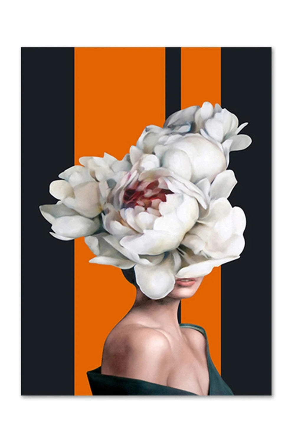 Floral Lady Canvas Poster