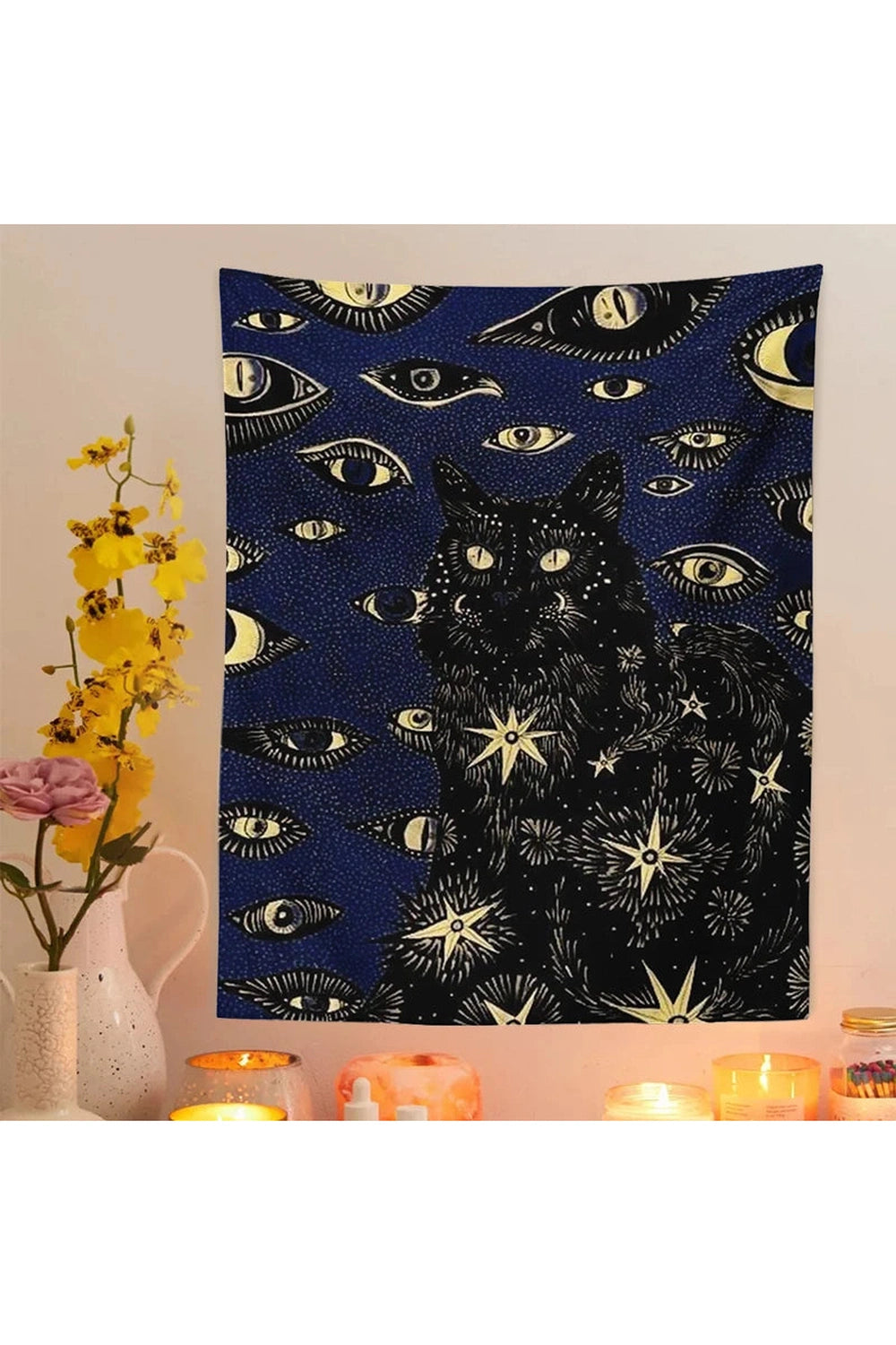 Witchcraft Cat Tapestry