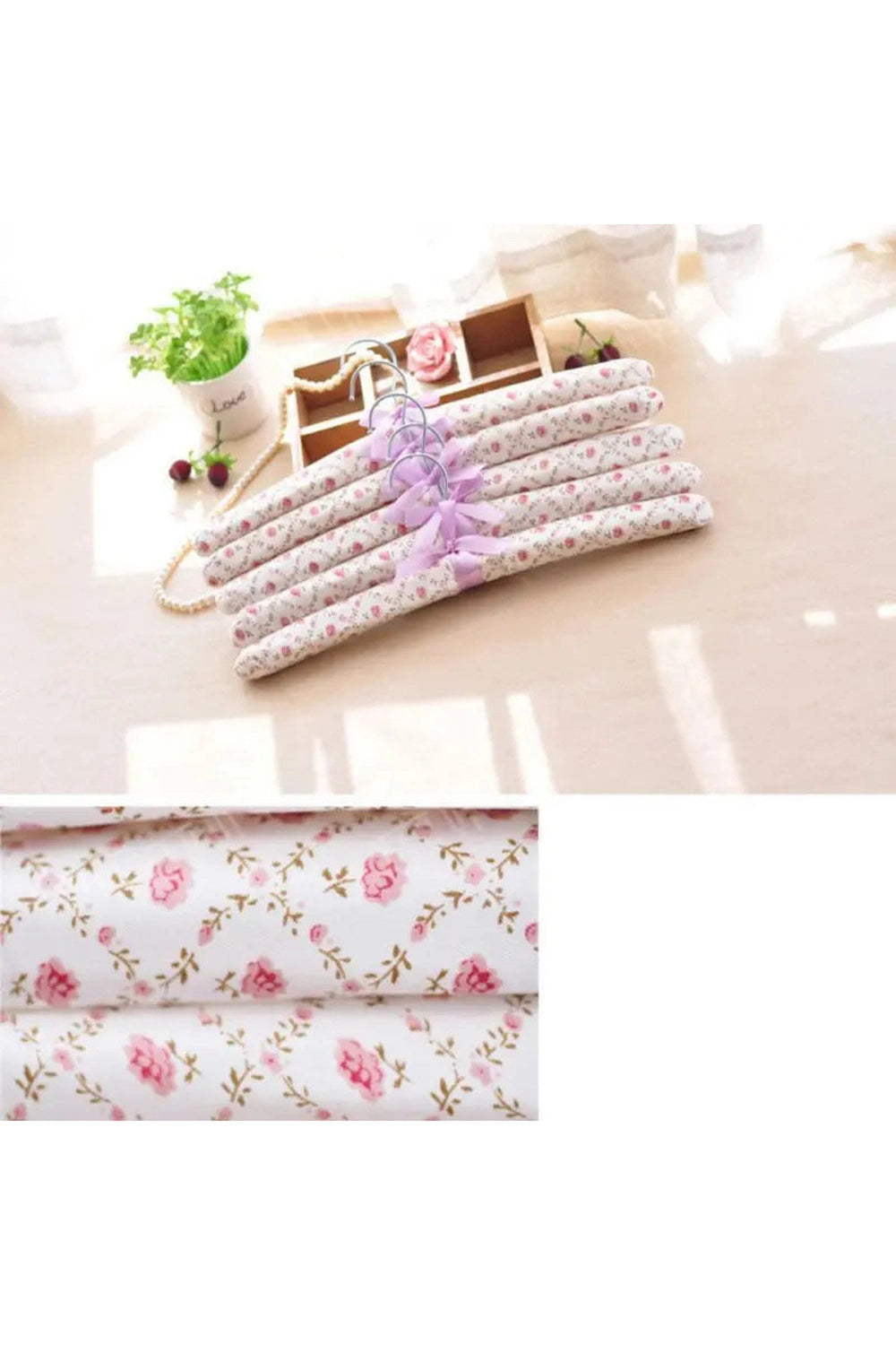 Floral Padded Clothes Hangers