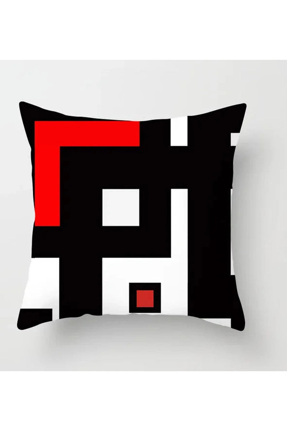 Red Geometric Fashion Pillow Case