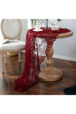 Solid Floral Pattern Hollow Out Lace Tablecloth Home Event Wedding Decor Round Diameter 150/190cm Table Cover Photography Props