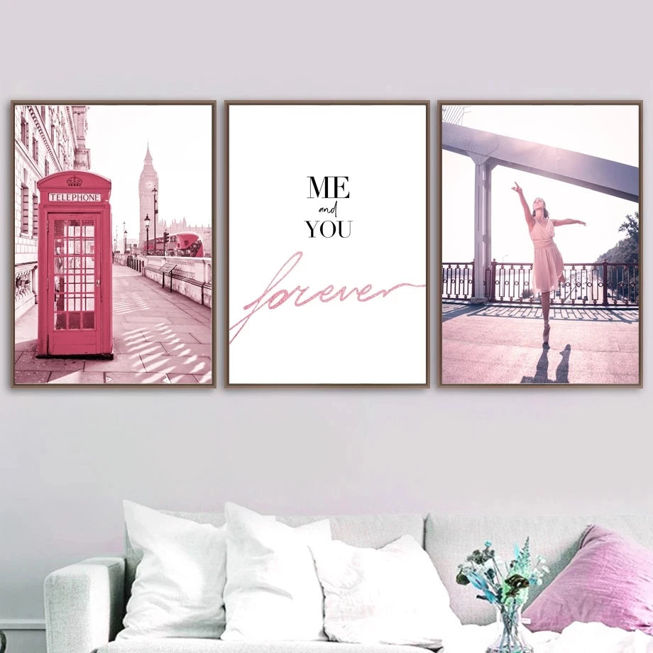 Pink Urban Canvas Poster