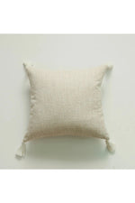 Tasseled Linen Throw Pillow Case