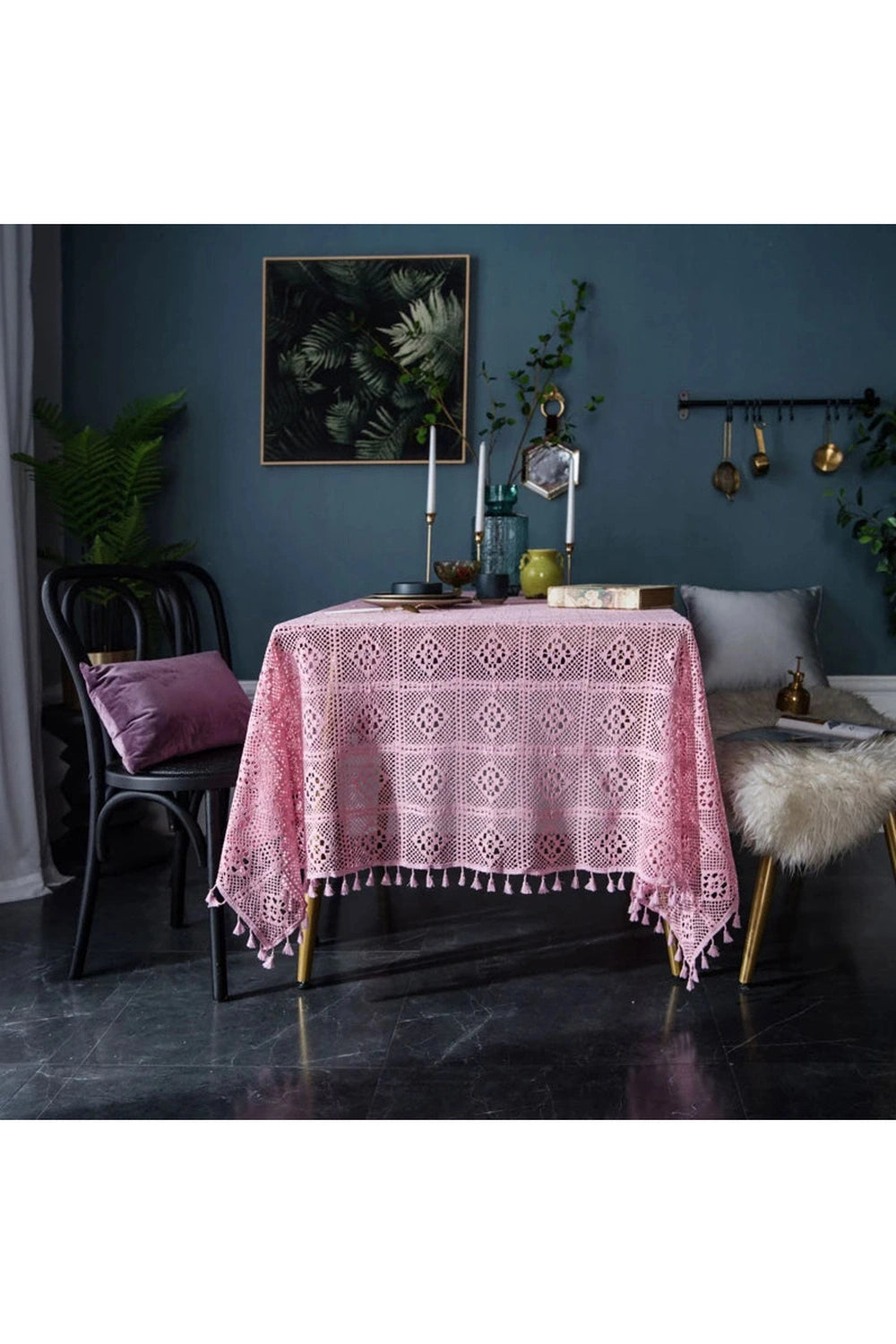 Emerald Lace Tablecloth