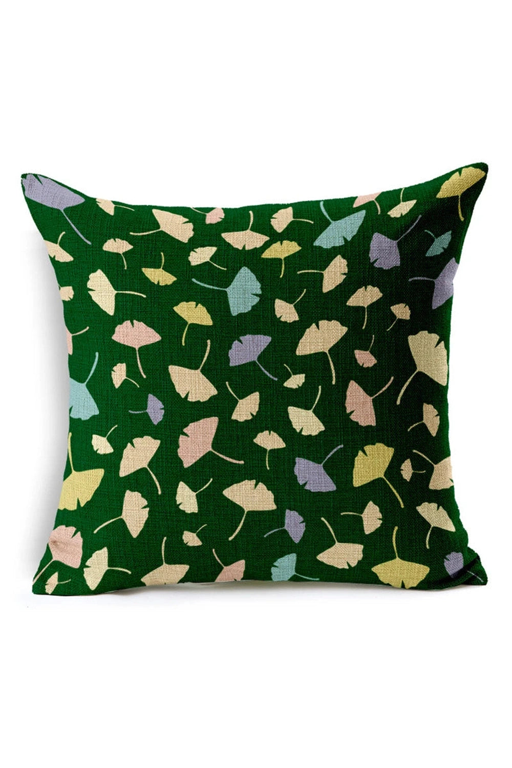 Green Leaf Floral Pillow Case