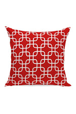 Red Geometric Fashion Pillow Case