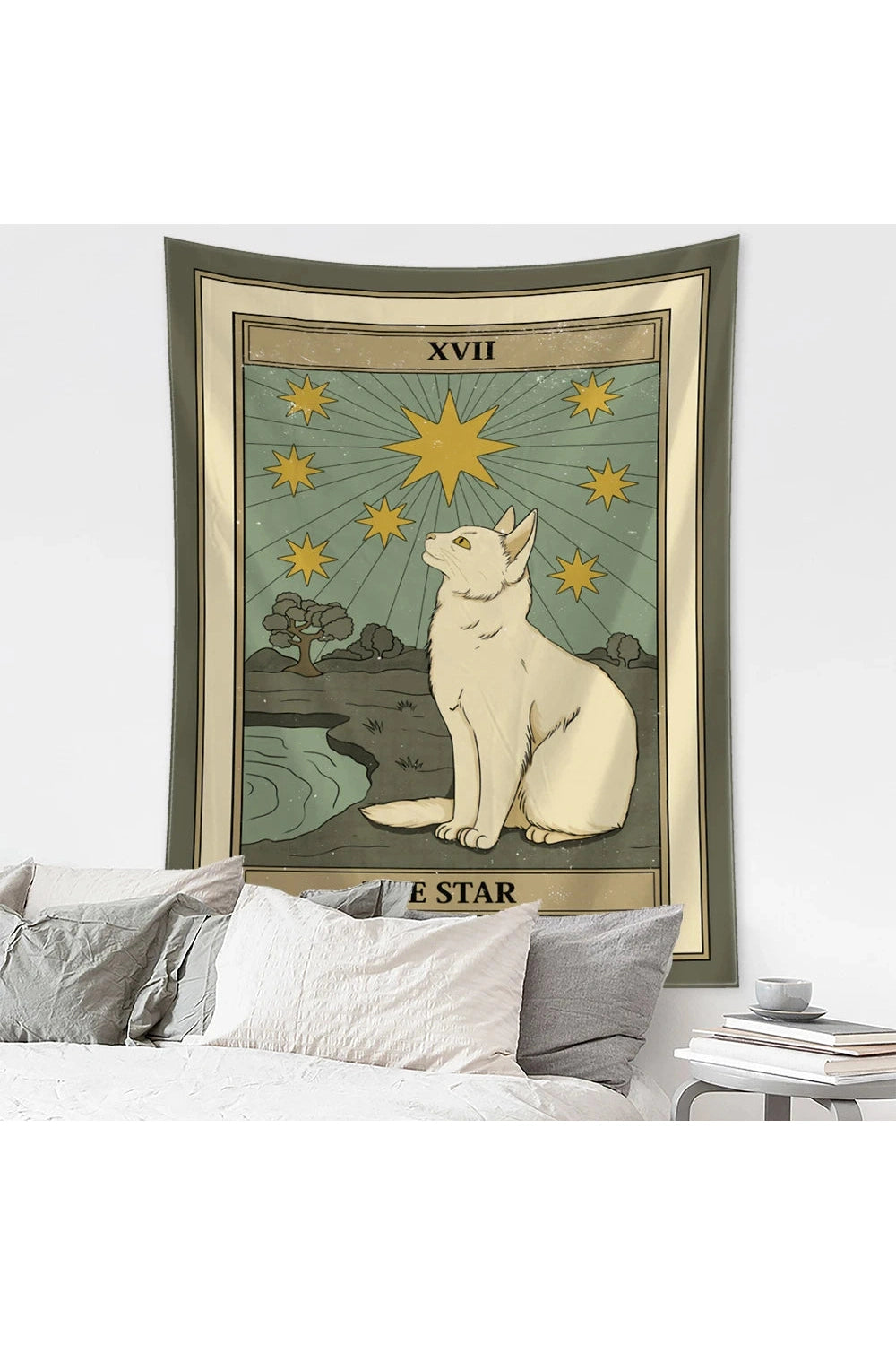 Cartoon Cat Witchcraft Tapestry