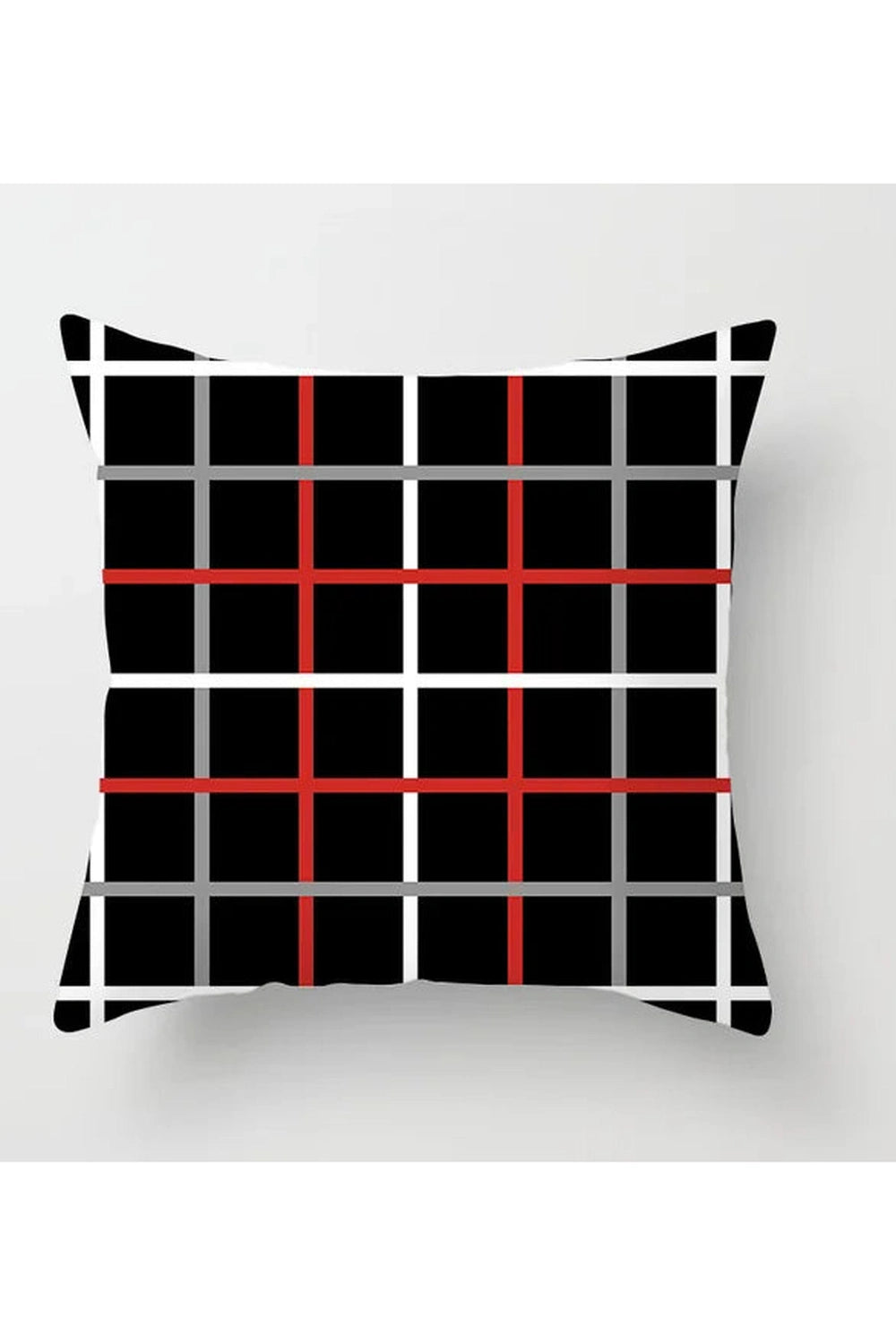 Red Geometric Fashion Pillow Case