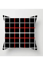 Red Geometric Fashion Pillow Case