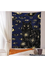 Witchcraft Cat Tapestry