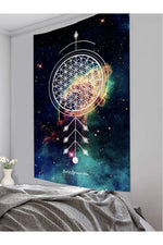 Psychedelic Tapestry Flower Wall Decor Hanging Room Starry Sky Carpet Moon Tapestries Art Home Decoration Accessories