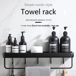 Modern Black Wall-Mounted Storage Shelf