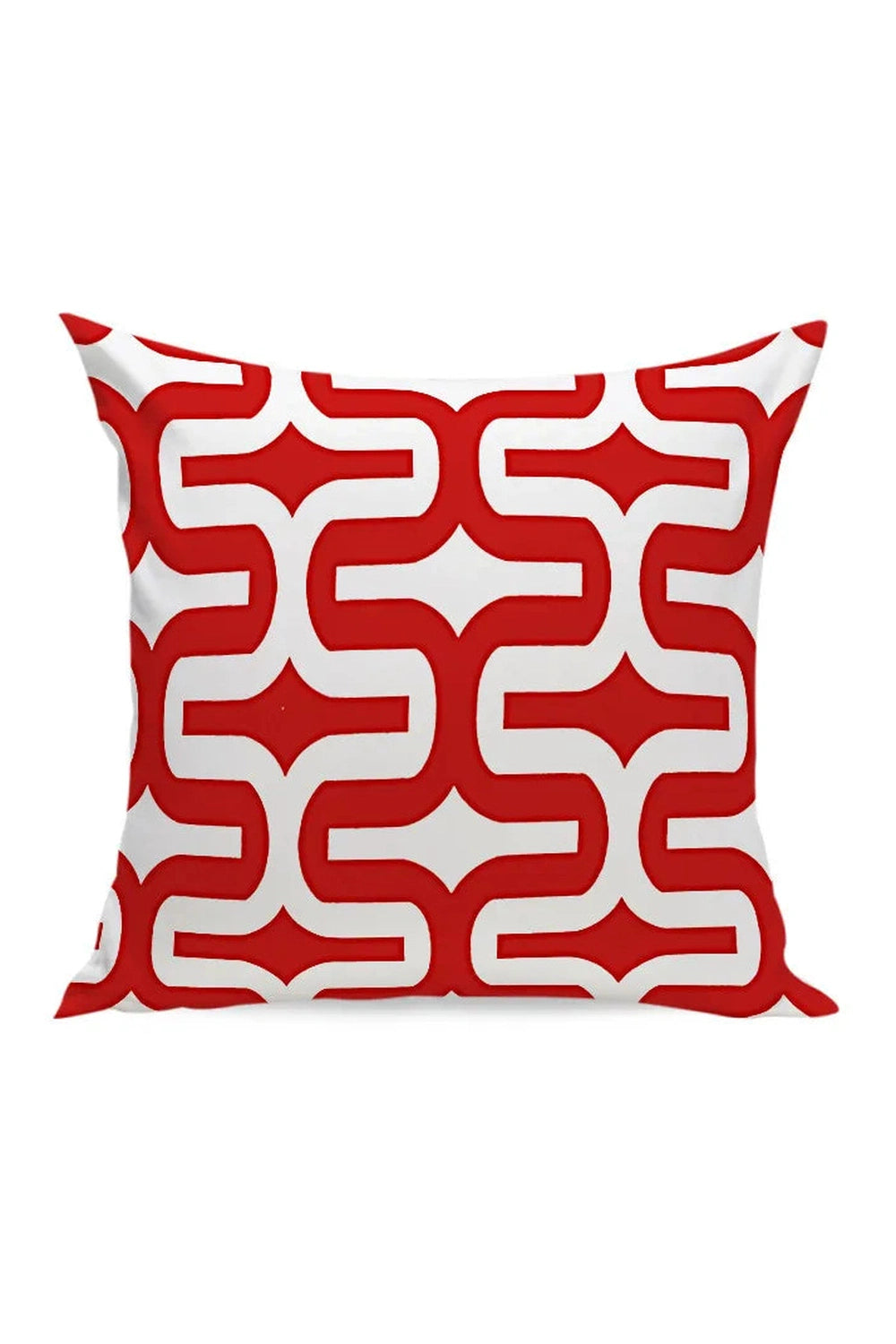 Red Geometric Fashion Pillow Case